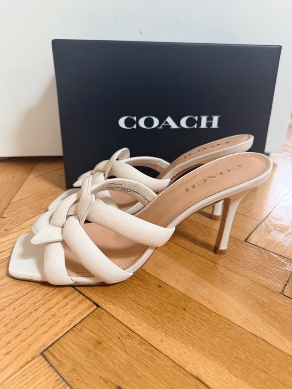 Coach Kellie 90mm Sandals Size 11B – Chalk, Worn Once, Box - Picture 6 of 7